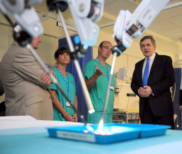 Gordon Brown Visits Christie's Hospital