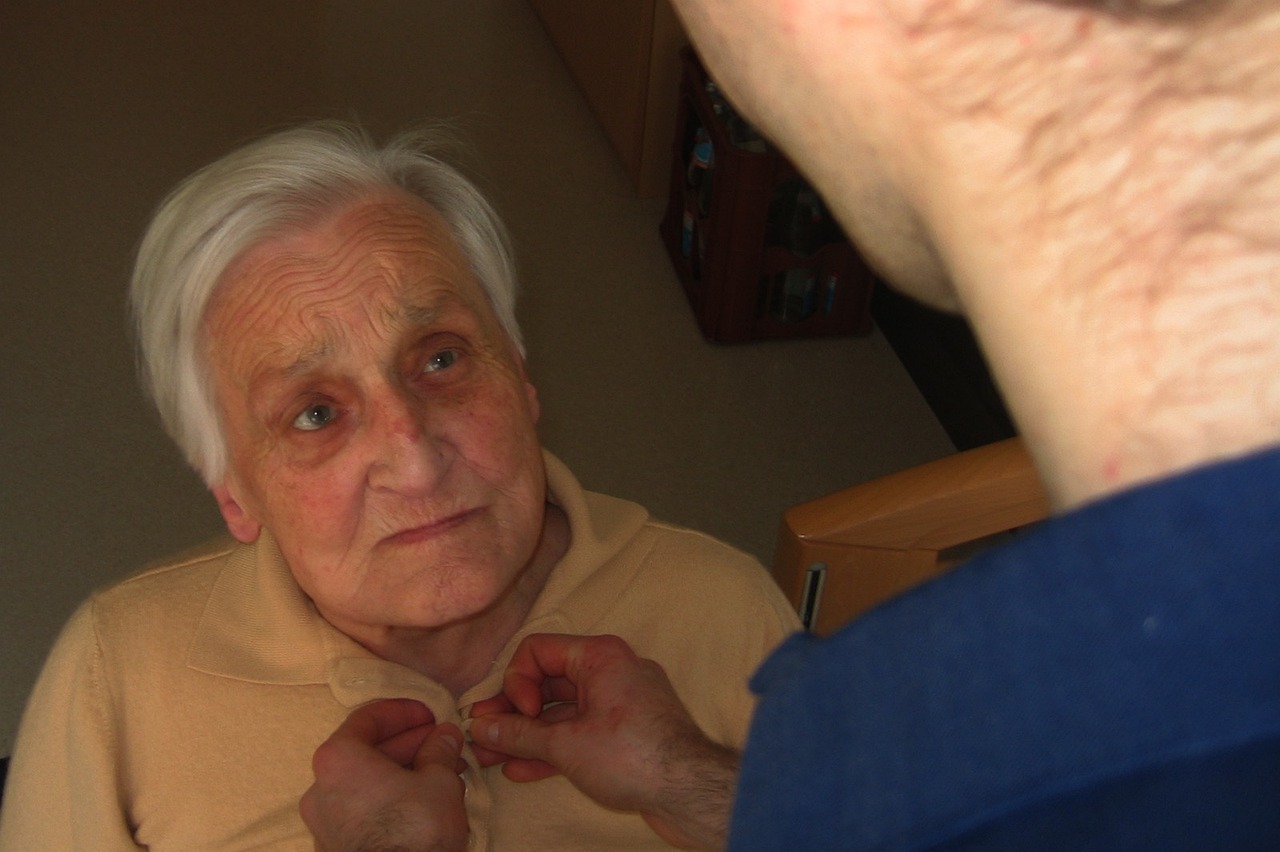 dementia patient receiving care