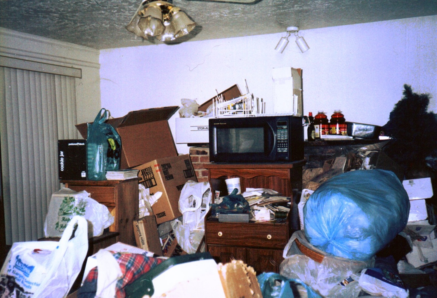 hoarding living room